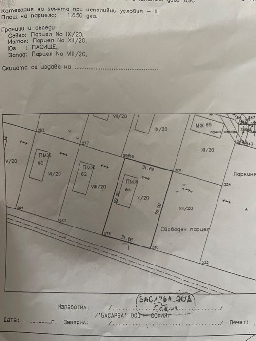 Продавам парцел с къща в Шабла