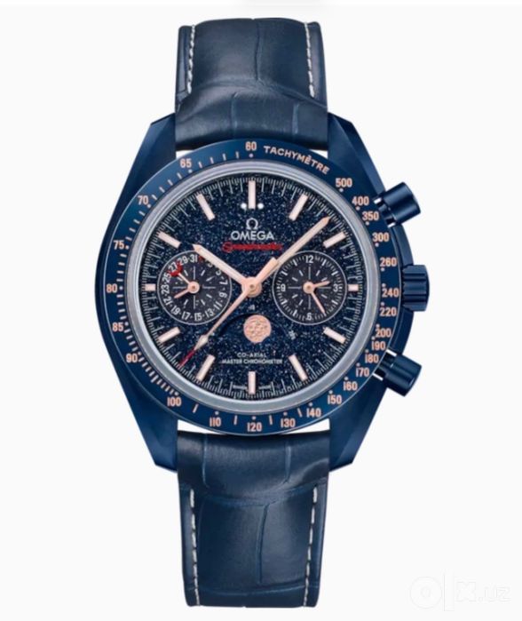 Часы Omega Speedmaster Moonphase (Синяя керамика / Авантюрин)