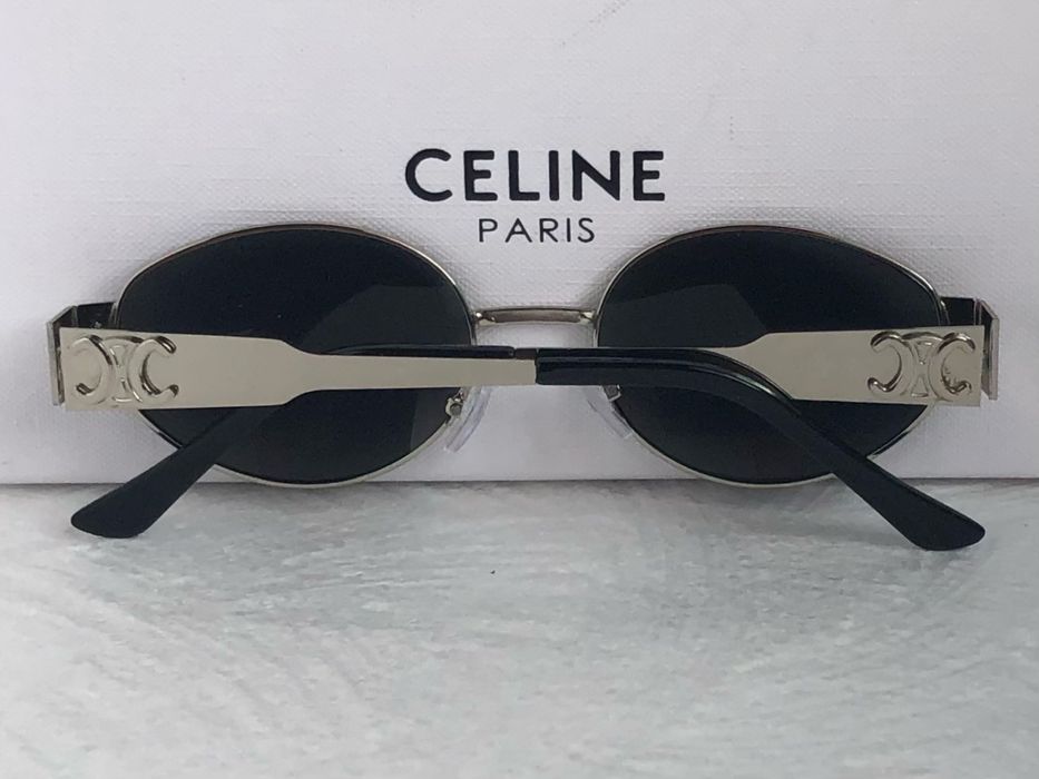 Дамски слънчеви очила кръгли овални елипса 2 цвята златни сребърни