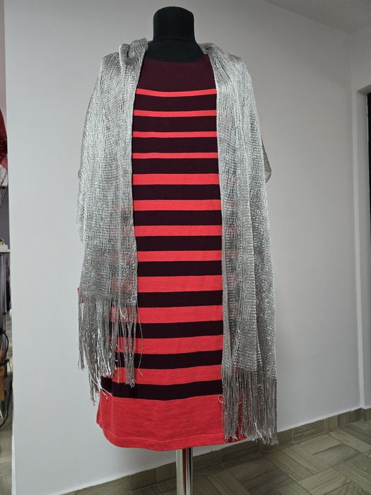 Rochie roșie  cu dungi bordo Scoth&Soda, mas. M
