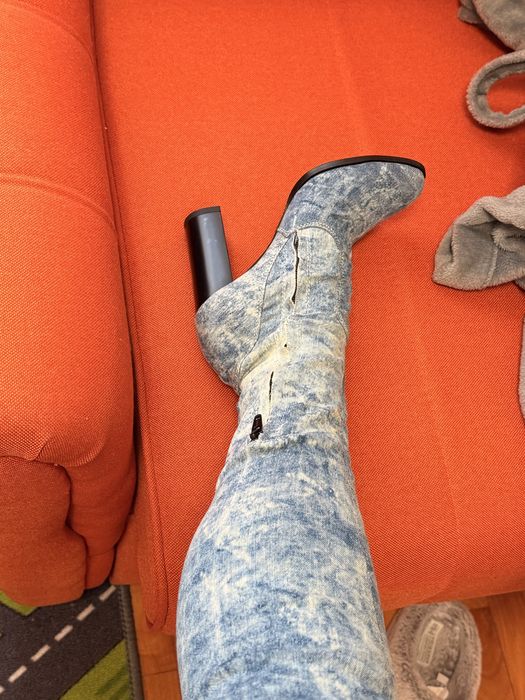 Cizme dama din denim