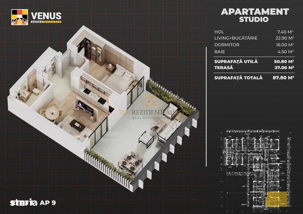 Apartament modern cu 2 camere + terasa generoasa - Aparatorii Patriei - View 4