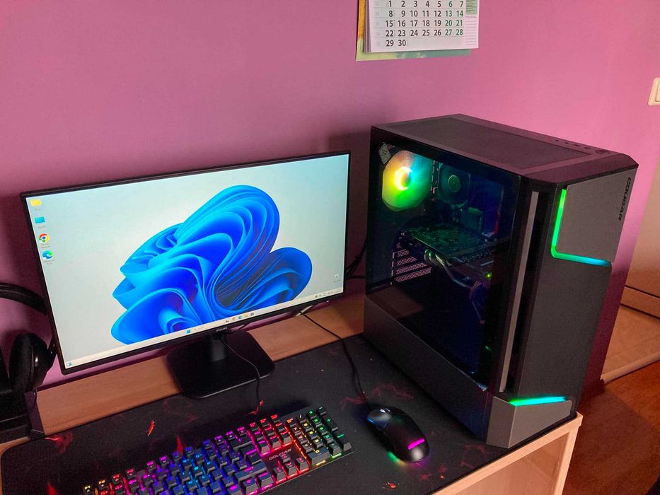 Геймърски компютър AMD 6x3,5 GHz, NVIDIA GTX 660, 16GB RAM, SSD, HDD, Windows 11 Pro