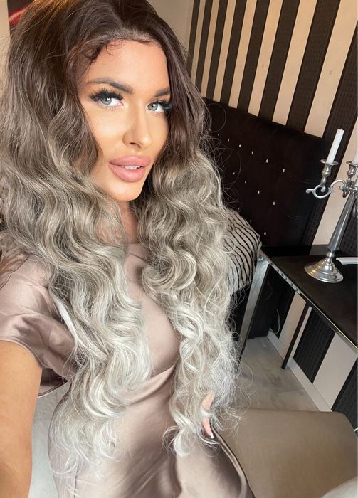 Peruca lunga  blonda balayage   volum bogat