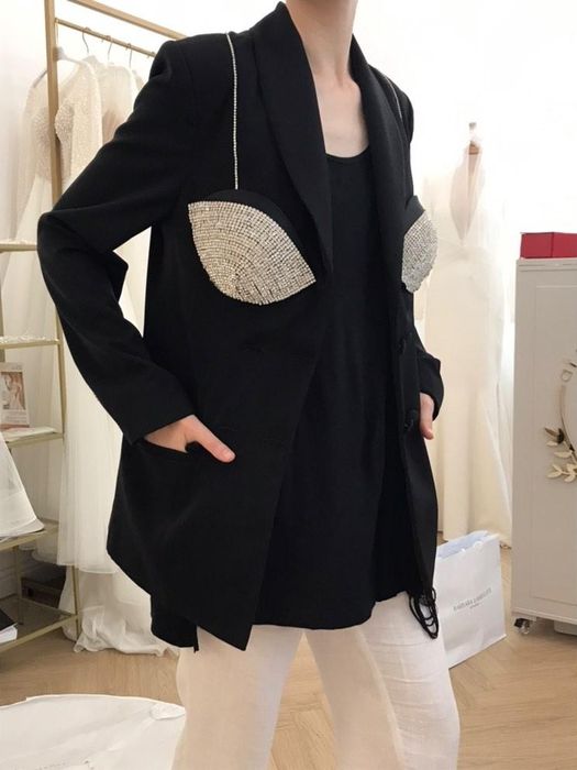 Sacou Luxury cu cristale Barbara Langellotti