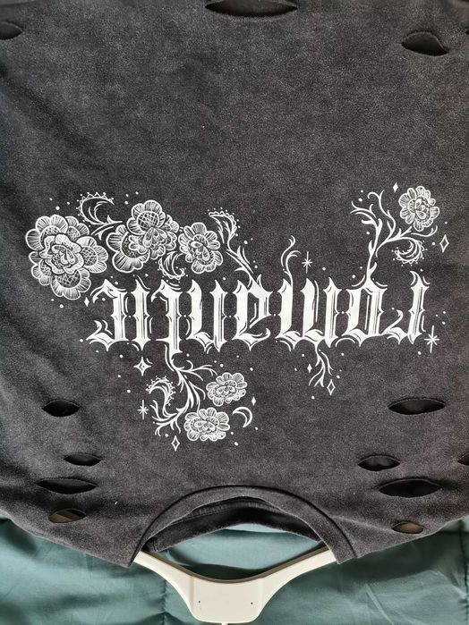 Y2k gothic boxy t-shirt готик тениска