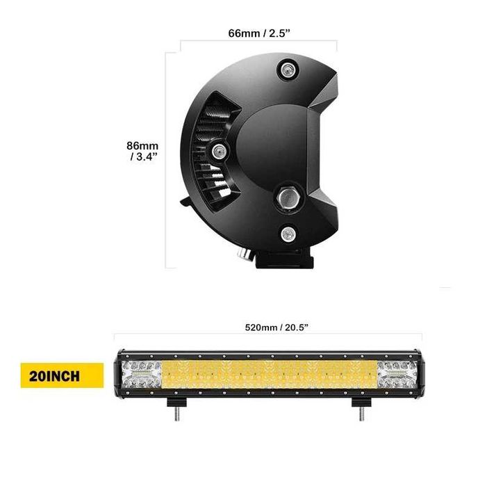 16D ДИОДЕН ЛЕД БАР / LED BAR 52СМ - Ново поколение 480W