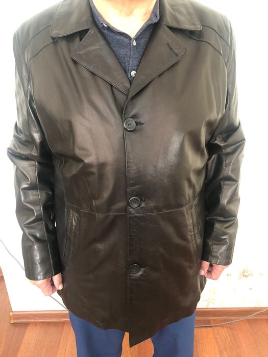 Кожаная мужская куртка