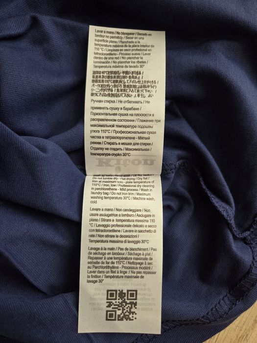 Tricou albastru Kiton cu logo brodat
