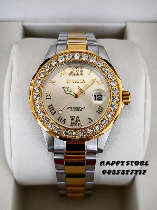 INVICTA Pro Diver silver/gold women 38 mm, Инвикта нов дамски часовник