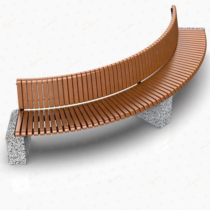 Скамейка из ДПК мраморная бетонная. Mramor skameka beton DPK