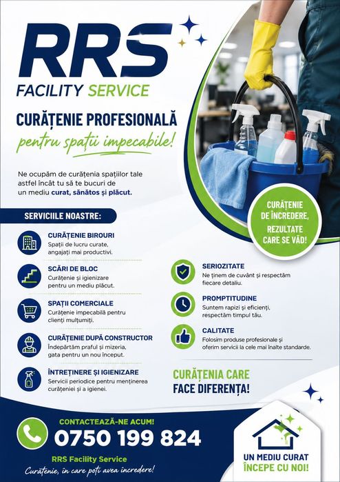 Firma de curățenie RRS facility service