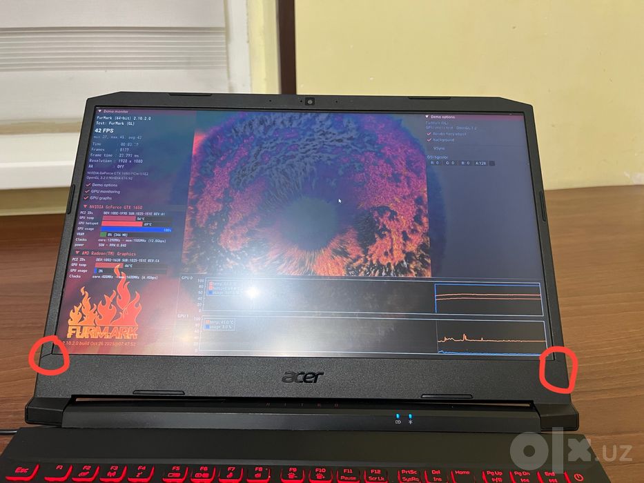 Noutbuk acer nitro 5 gtx1650 ryzen 5 5600H srochna