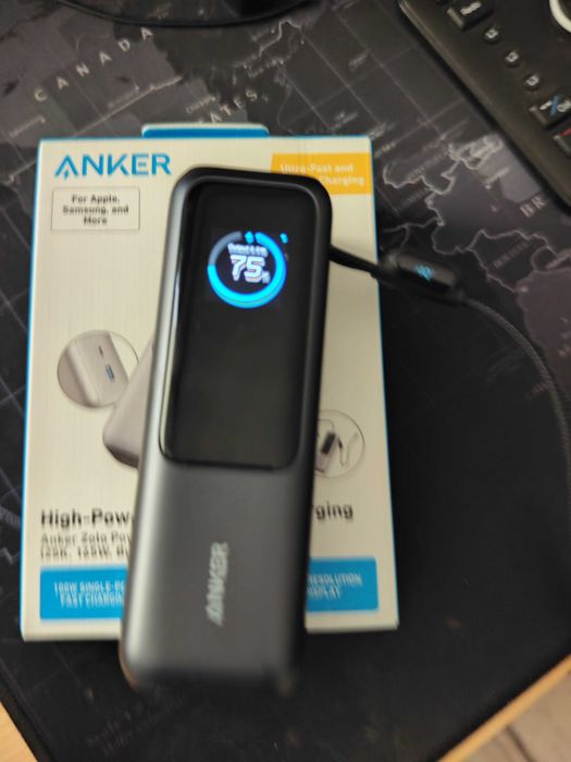 Baterie Externă Anker Zolo 25.000mAh, 165W, USB-C Retractabil, Noua