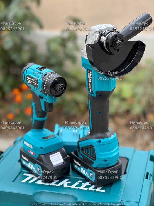 2в1 БЕЗЧЕТКОВ Акумулаторен Ъглошлайф и Импакт Makita 36v 8Ah МАКИТА