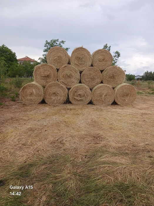Продава бали -рулонки сено