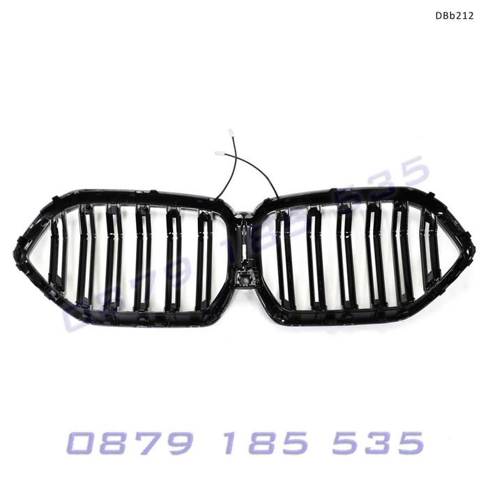 Двойни тунинг бъбреци с LED светлина BMW X6 G06 LCI 2023-2025, черен гланц – DBb212 предни решетки лед светещи бмв х6 г06