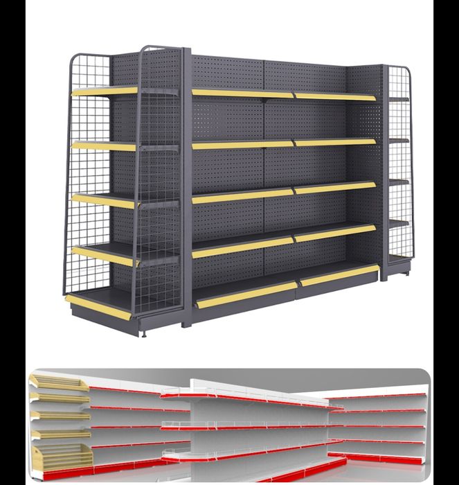 Металлический стеллажи для магазина, сборный-разборный конструкции