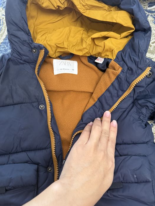 Куртка зара темно синний цвет