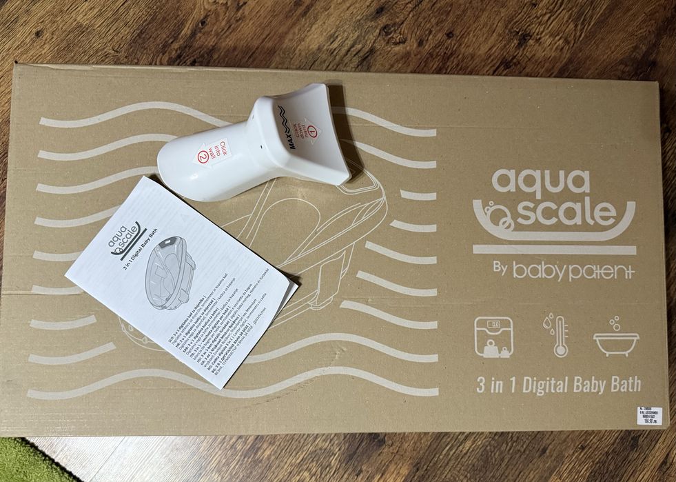 Дигитална бебешка вана Aquascale 3in1 с термометър и везна