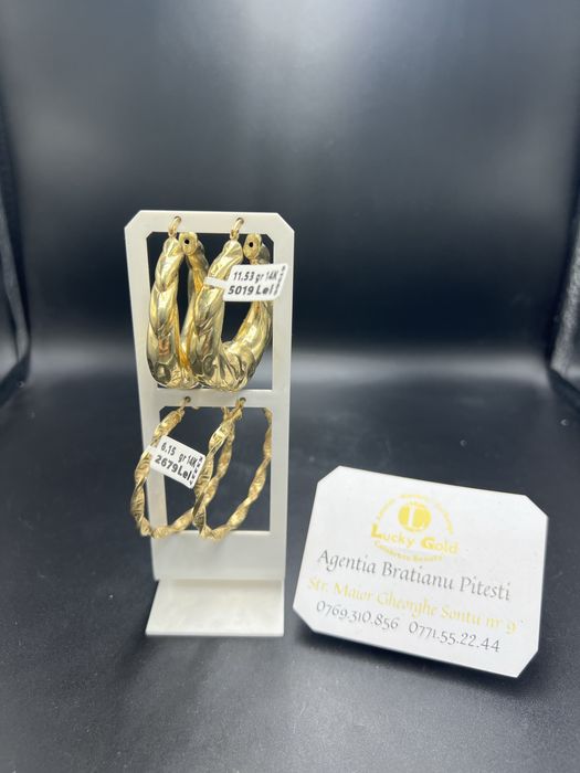 Cercei aur 14 k