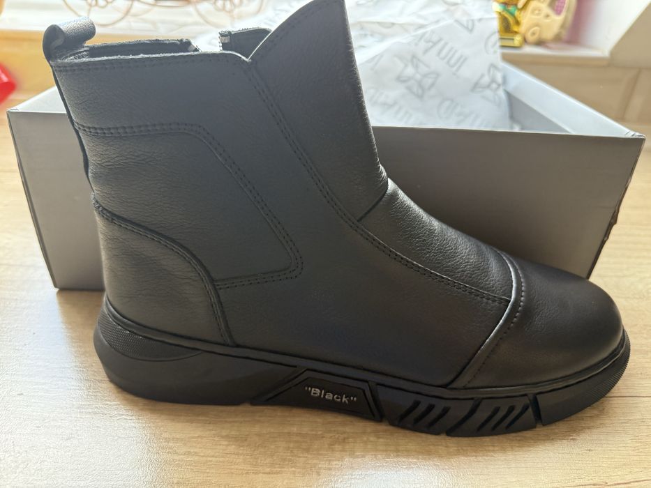 Чисто нови мъжки кожени боти Gianni