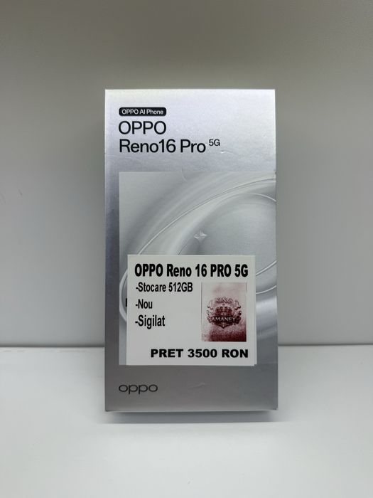 OPPO Reno 16 PRO 5G 512GB nou sigilat Kingamanet
