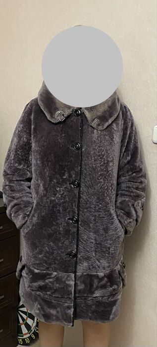 Шуба цедейка темно серая