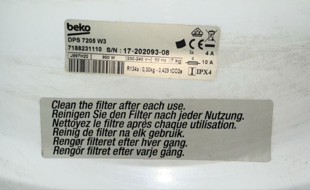 Сушилня beko 7kg, клас A++