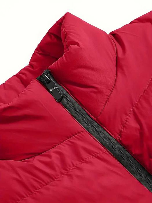 Топъл зимен червен елек, унисекс.