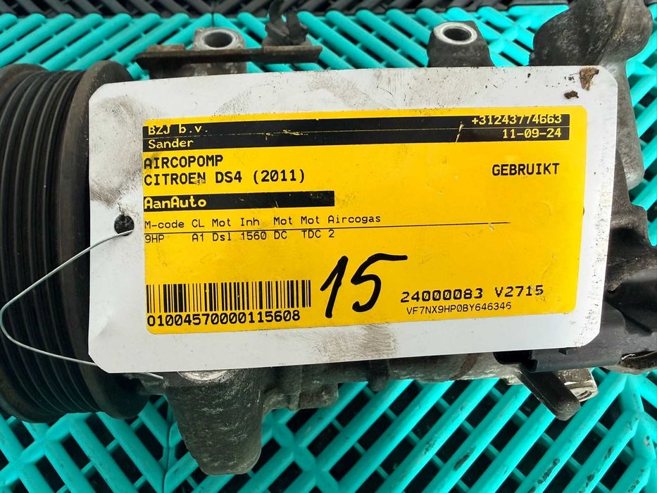 Compresor AC aer conditionat original Peugeot 3008 308 5008 Partener RCZ 1.4 1.6 9676862380