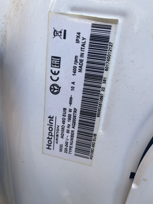 Hotpoint Ariston  AQ105D.- pentru  piese de schimb