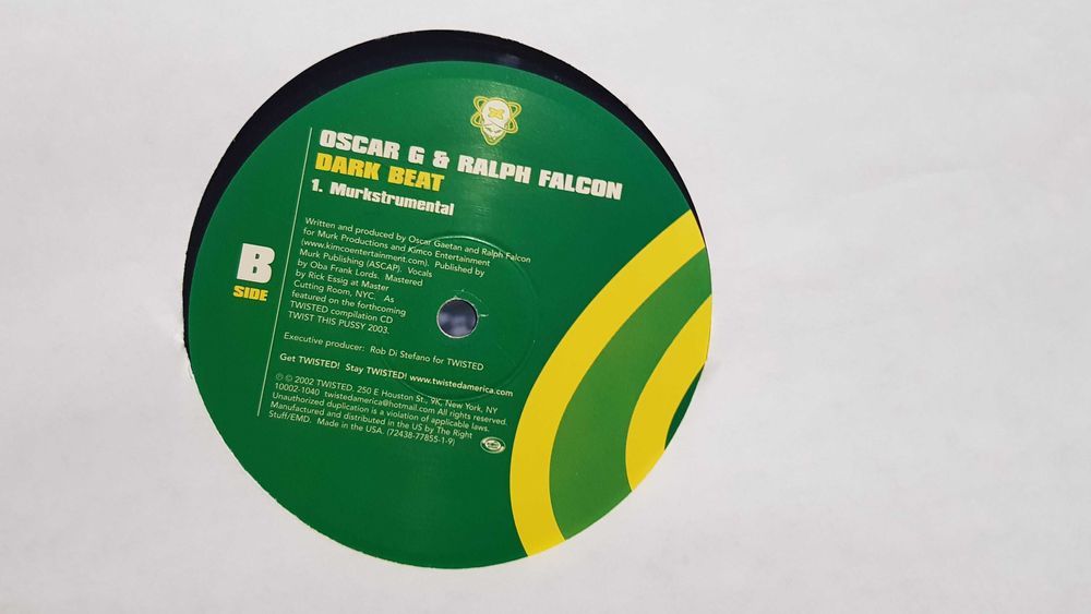 Грамофонна плоча - Vinyl Dark beat by Oscar G, for DJ