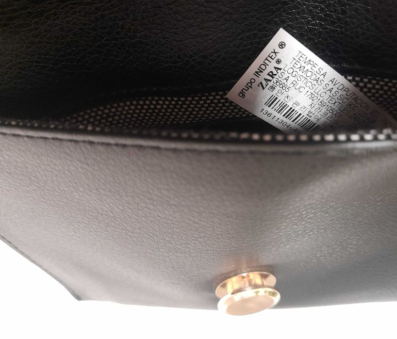 Мини черна чантичка ZARA