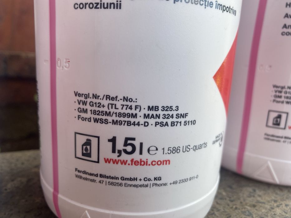 Антифриз розов концентрат Febi bilstein G12+ 3бр