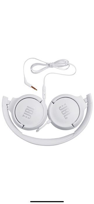 Casti Audio On Ear JBL Tune 500, Cu fir, Alb