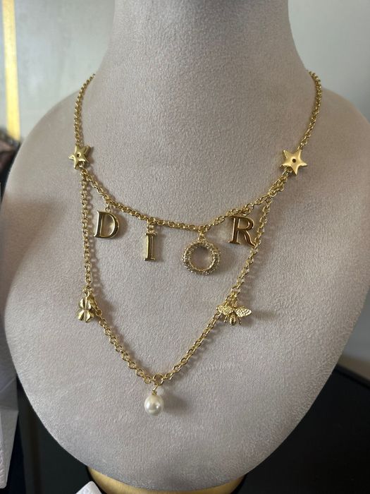 Lantisor Dior, placat aur 18k