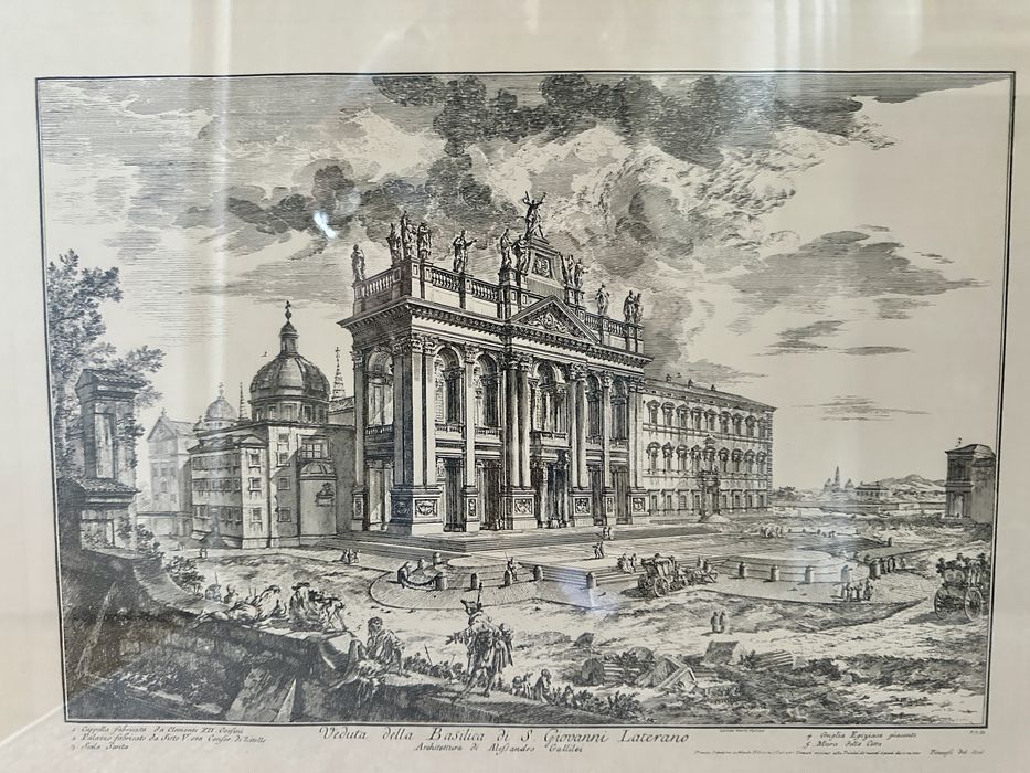 gravura Piranesi edizione ponte vecchi timbru sec