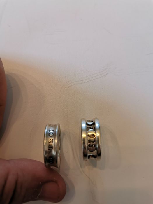 Inel,verighete Tiffany argint