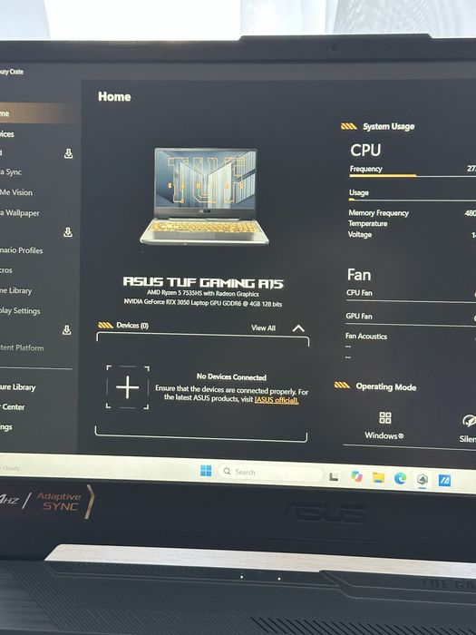 ASUS TUF Gaming A15 Ryzen 5 7535HS, RTX 3050 4GB, 16GB DDR5, 512GB SSD, 144Hz - 12 cicluri incarcare