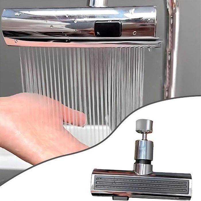 3-в-1 смесител: 360° Въртене, Пръскане, Спестяване