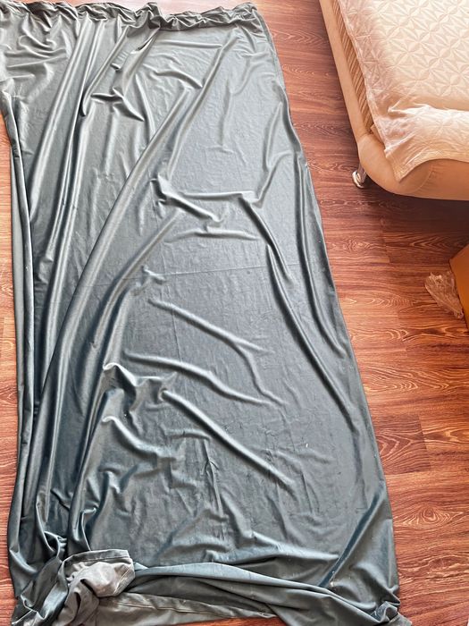 Шторы сине зеленего цвета 270х150, 2 шт