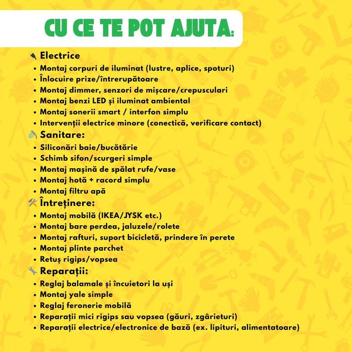 Mester Handyman Bucuresti - Electrice/Electronice, Sanitare, Gradina