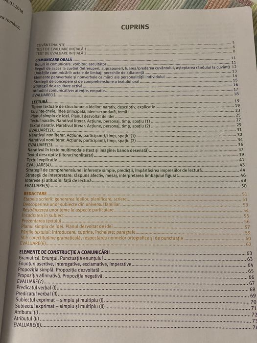 Caietul inteligent, limba si literatura romana