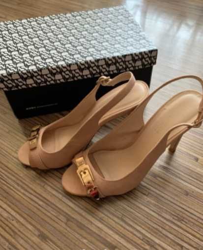 Sandale Bej/Nude + Poșetă Plic