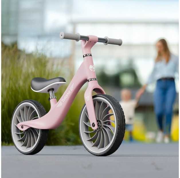 Bicicleta fara pedale pentru copii Tulano Route, ajustabila, roz