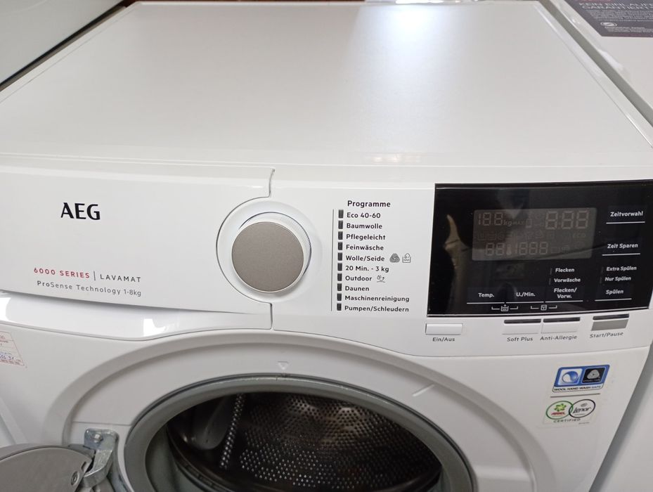 Комплект пералня и сушилня с термопомпа АЕГ Aeg A+++ 8кг 2 години Гаранция!