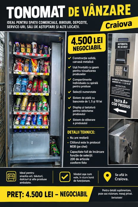 Tonomat/Automat  cu functie de răcire
