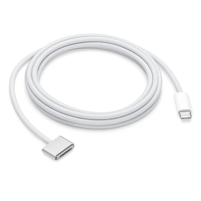 Кабель USB-C for MacBook MagSafe 3. Серебристый. 2м