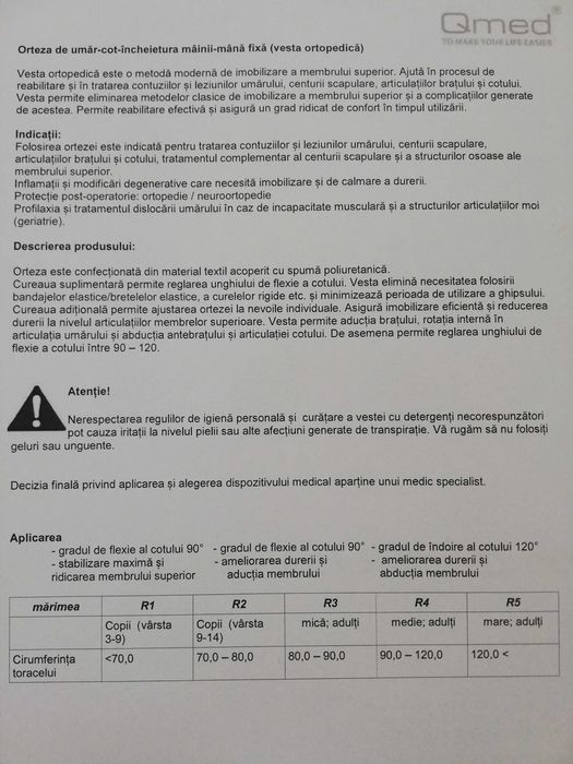 Orteza umar brat antebrat